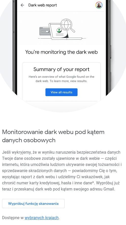 raport dark web google 
