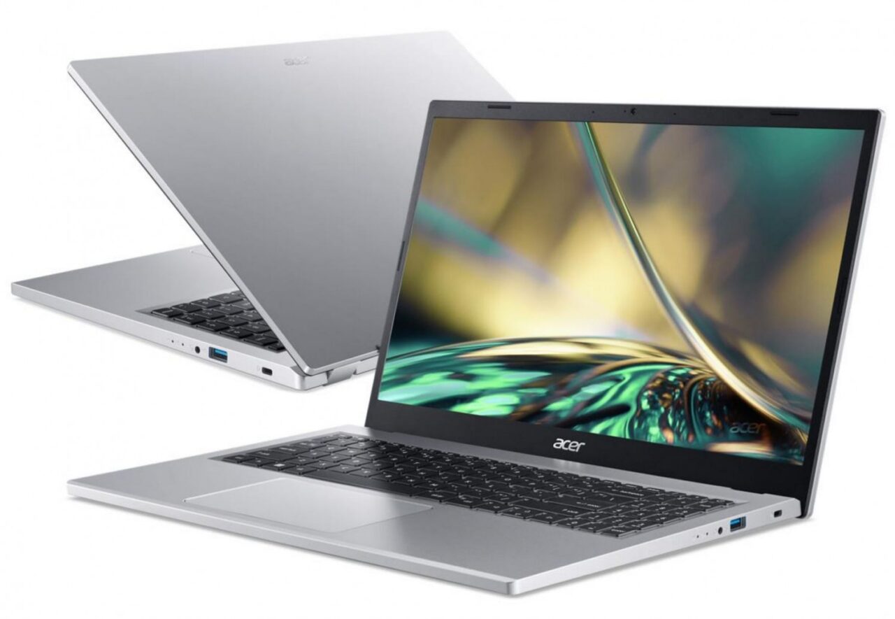Grafika przedstawiająca polecanego laptopa Acer Aspire 3 na białym tle