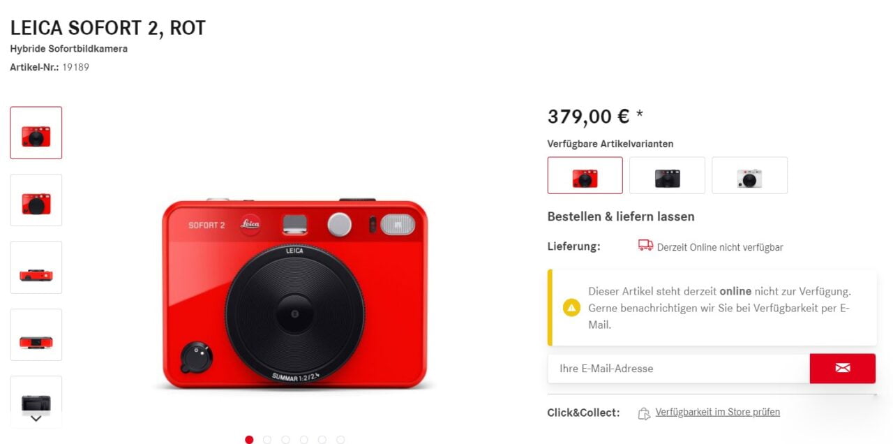 Leica Sofort 2 aparat do zdjęć natychmiastowych strona produktu