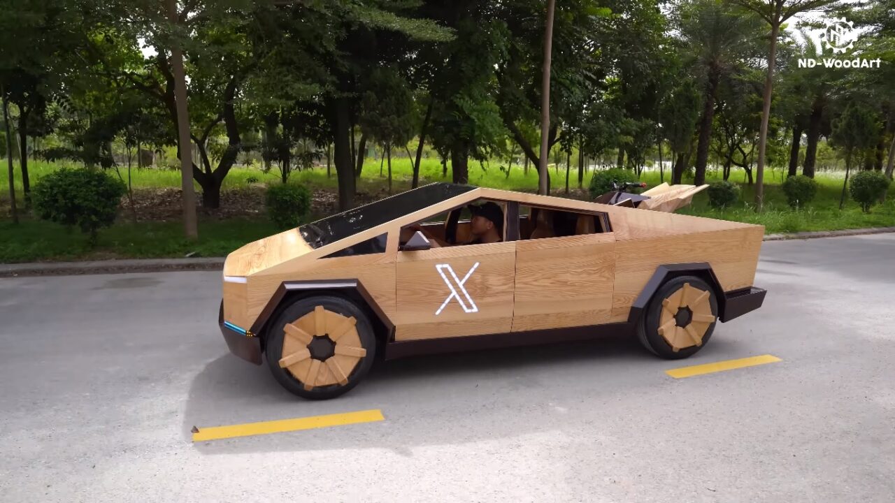 Tesla Cybertruck z drewna to zaledwie jeden z szalonych projektów YouTubera
