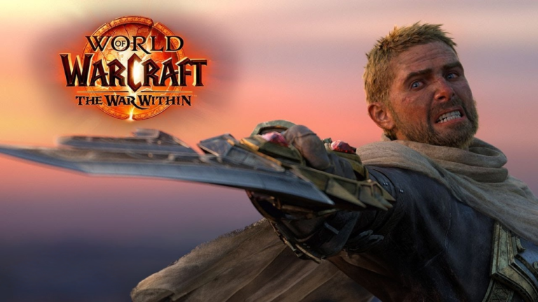 screenshot z trailera World of Warcraft The War Within na którym widać Anduina trzymającego miecz