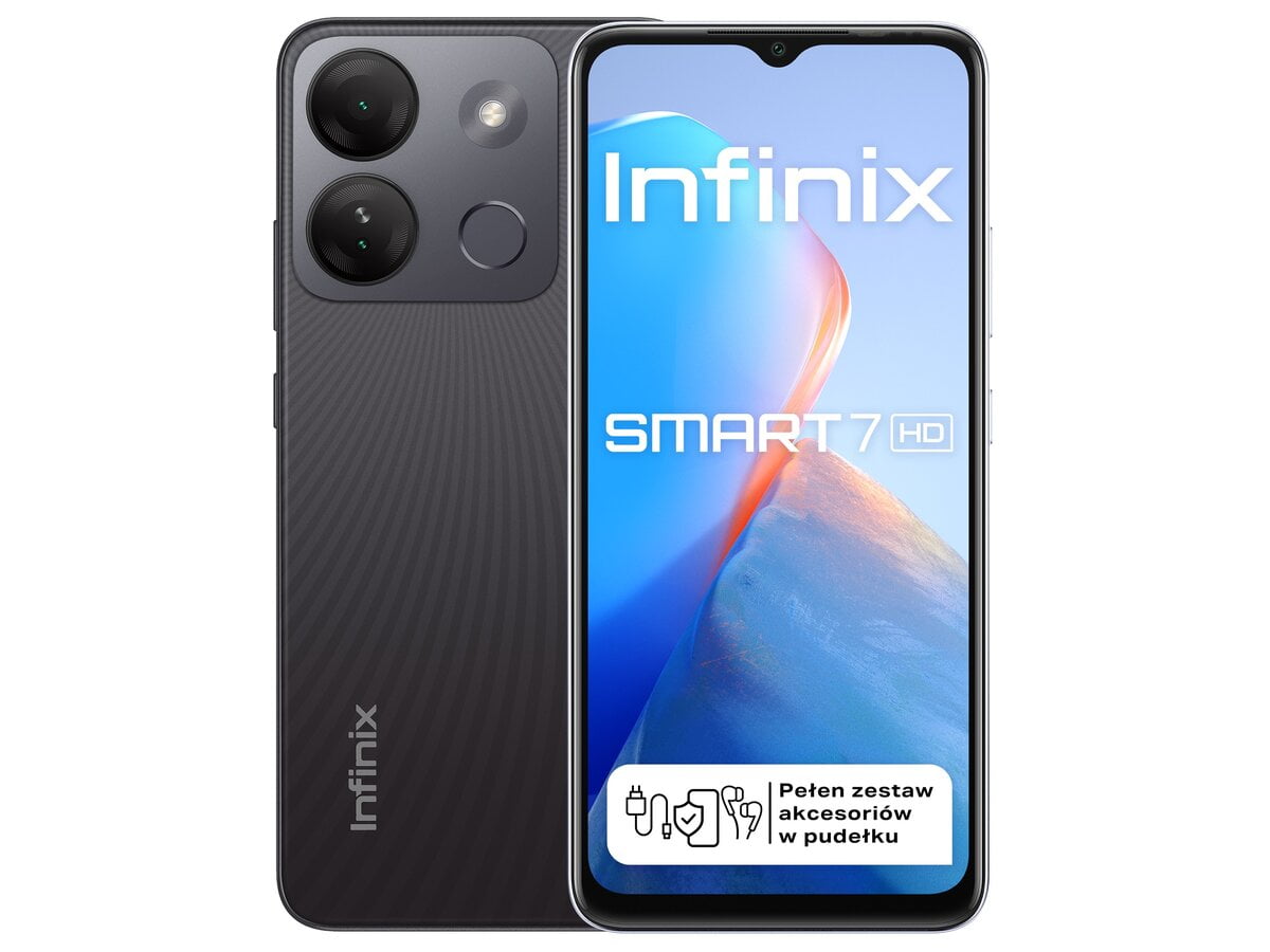 Przeceniony smartfon Infinix Smart HD7 na białym tle