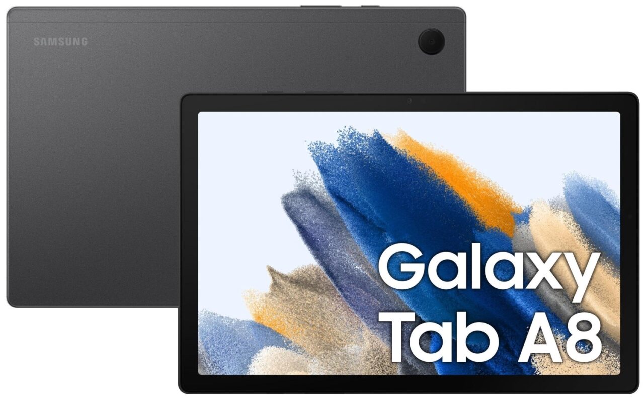 Polecany tablet Samsung Tab A8 na białym tle