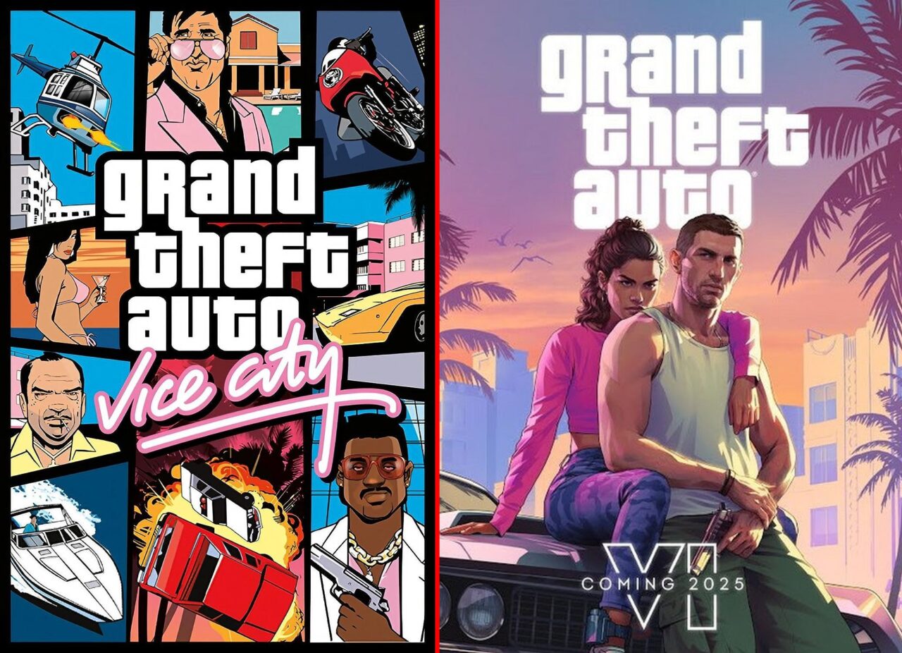 Okładki GTA Vice City i GTA VI