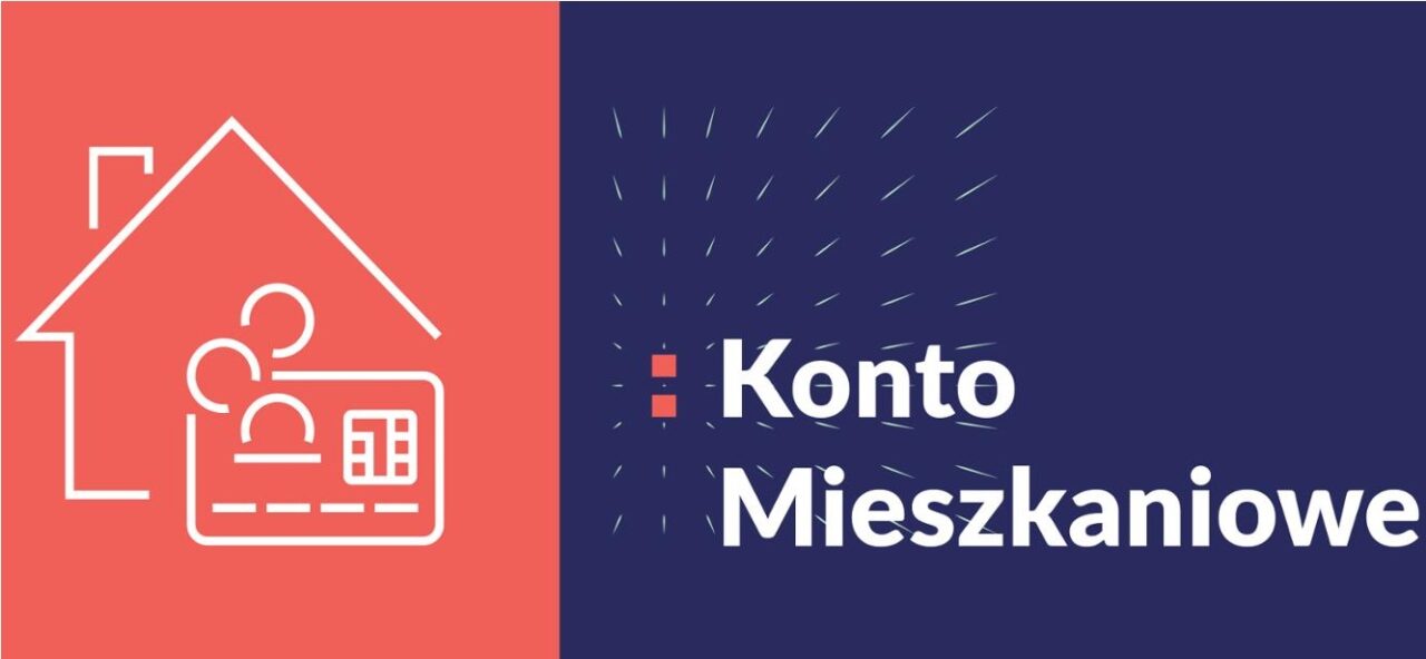 grafika z ikoną przedstawiającą dom i napisem "konto mieszkaniowe"
