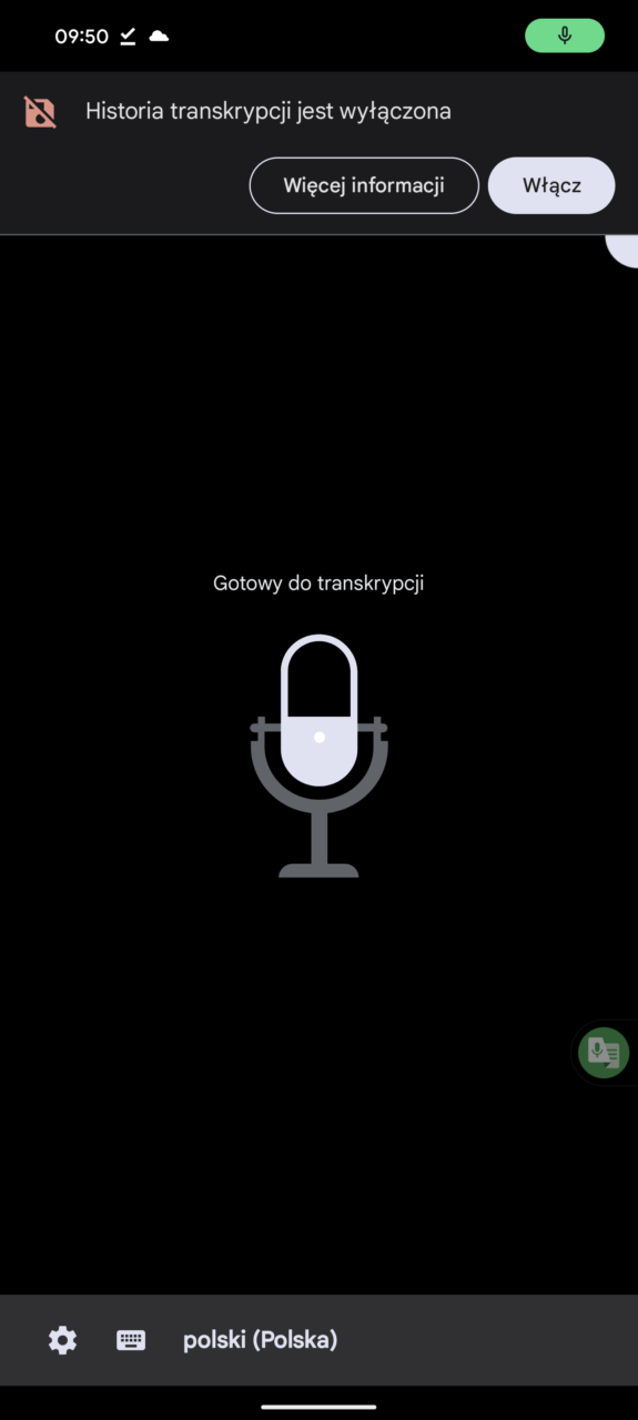 Recenzja Google Pixel 8 Pro. Funkcja Transkrypcja na żywo