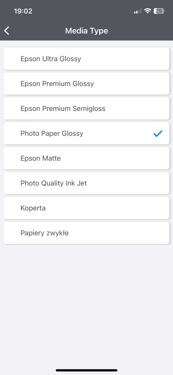 recenzja epson ecotank l3251, aplikacja. drukowanie fotografii