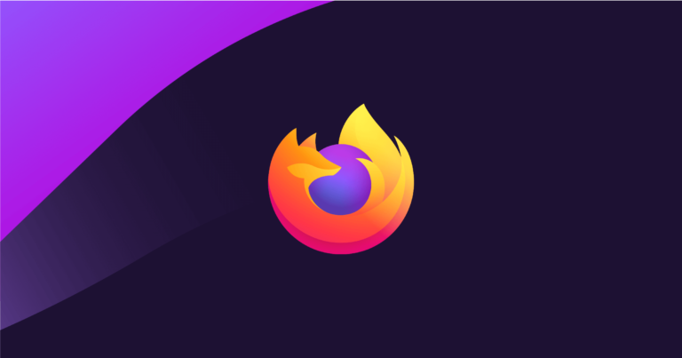 Logo przeglądarki internetowej i usługi Mozilla Monitor w kształcie płomienia na tle z gradientem od fioletu do ciemnoniebieskiego.