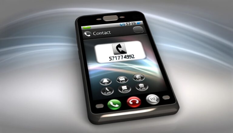 Smartfon na rozmytym tle wyświetlający ekran połączenia z widocznym numerem telefonu i ikonami funkcji dzwonienia.