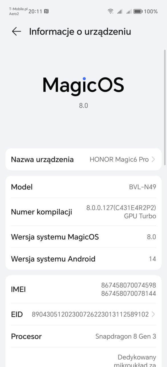 Recenzja Honor Magic6 Pro. Zrzuty ekranu. Interfejs MagicOS 8.0 i Android 14