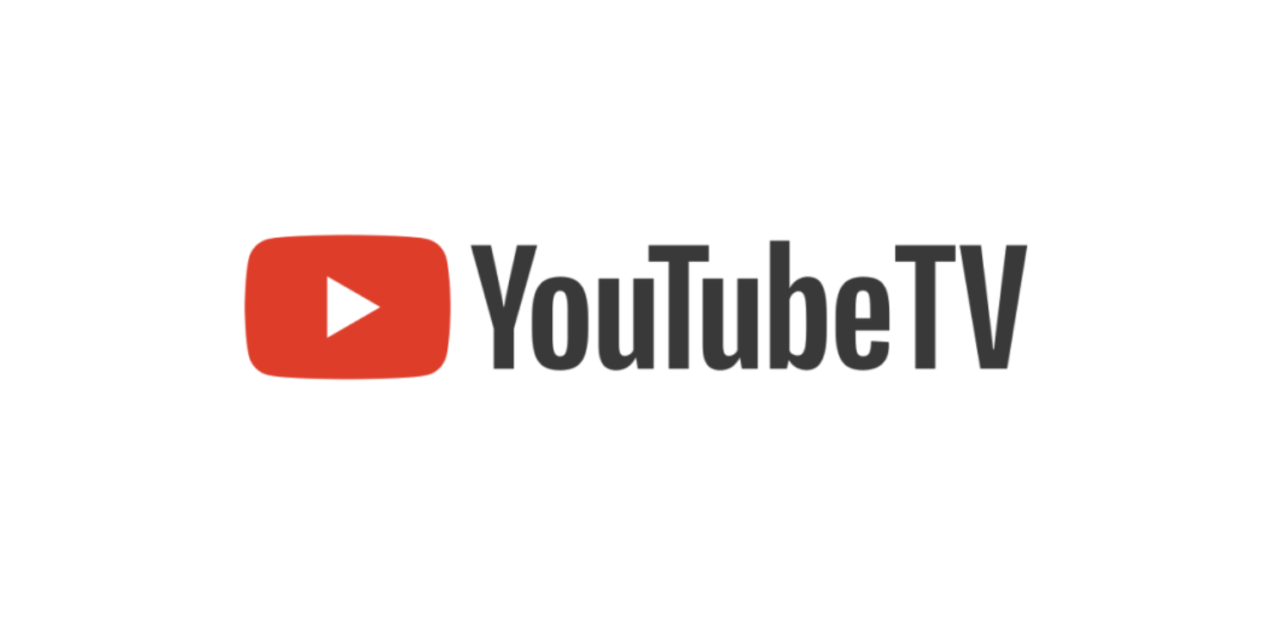 Logo YouTube TV z czerwonym prostokątem z białym trójkątem wewnątrz po lewej stronie i czarnym tekstem po prawej.