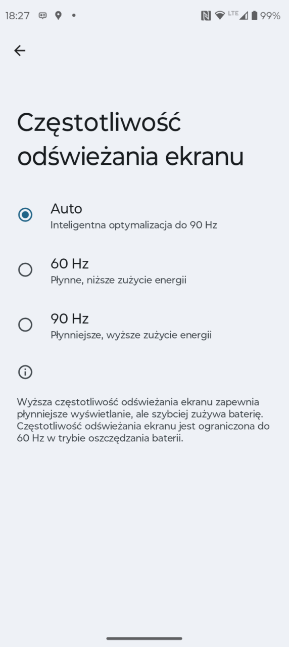 Motorola moto g24 power. zrzut ekranu interfejs myux. android 14