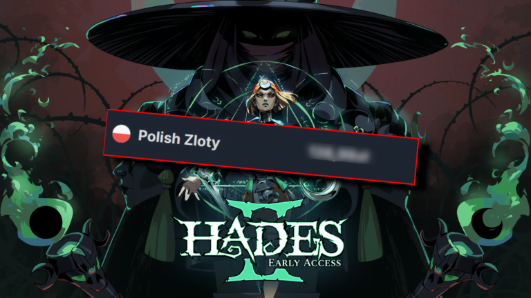 Grafika przedstawiająca bohaterów gry "Hades II" w stylu komiksowym, z postacią centralną trzymającą miecz i wielką postacią z szerokim kapeluszem w tle, nad nimi napis "Hades Early Access".