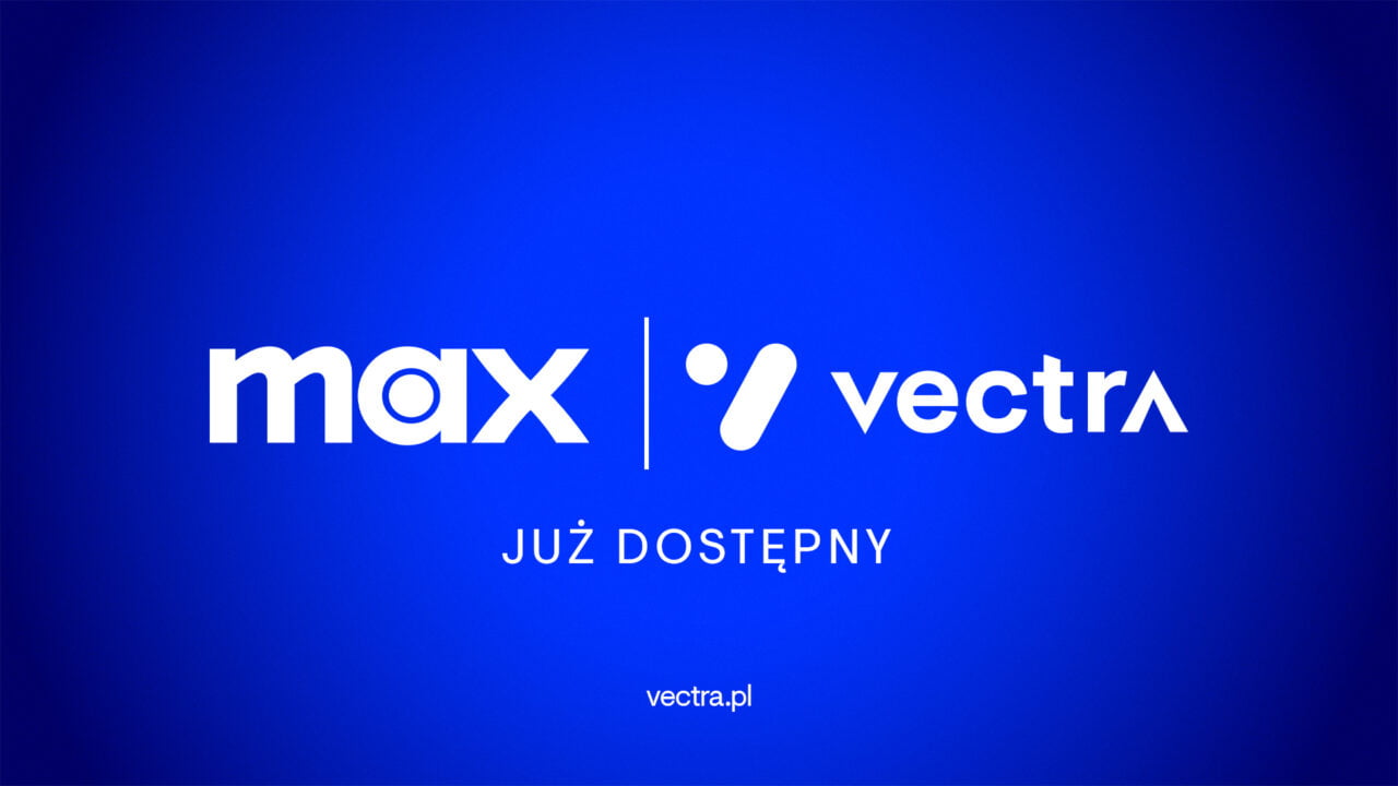 max w vectra, już dostępny, vectra.pl, białe logo na niebieskim tle