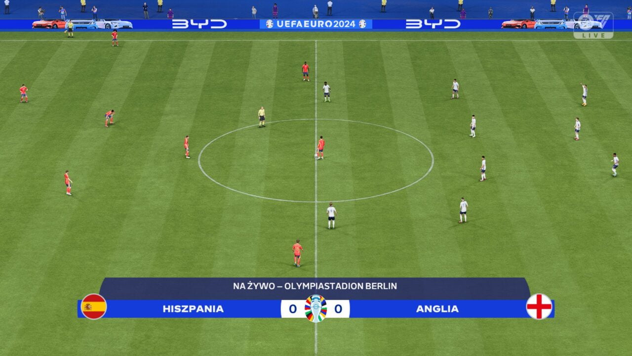 Finał EURO 2024 w symulacji EA Sports FC 24. Screen z gry EA Sports FC 24