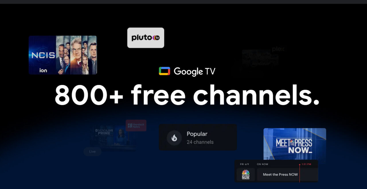 darmowy streaming - 800+ darmowych kanałów w Google TV