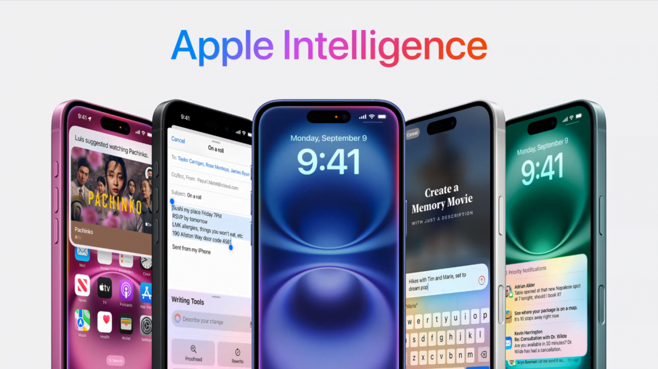 Apple Intelligence na materiałach prasowych Apple