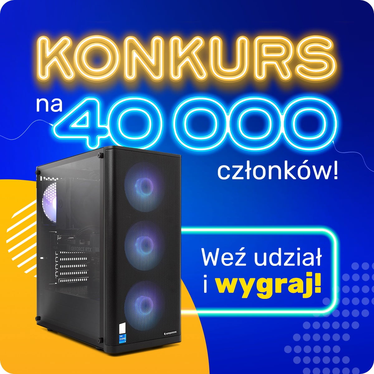 Komputer za 5000 zł do wygrania - Konkurs na 40 000 członków! Weź udział i wygraj!