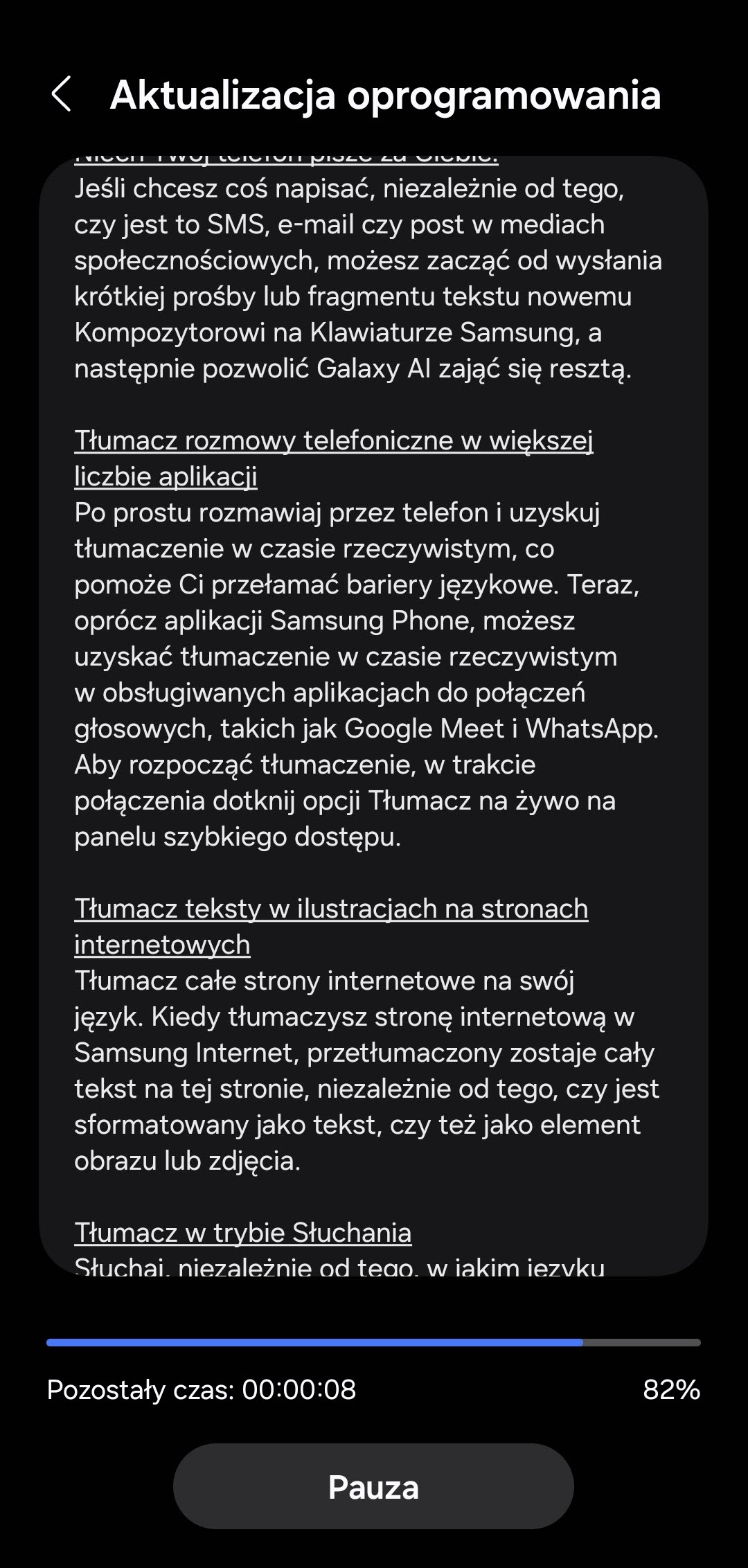 aktualizacja one ui 6.1.1 na galaxy s24 ultra