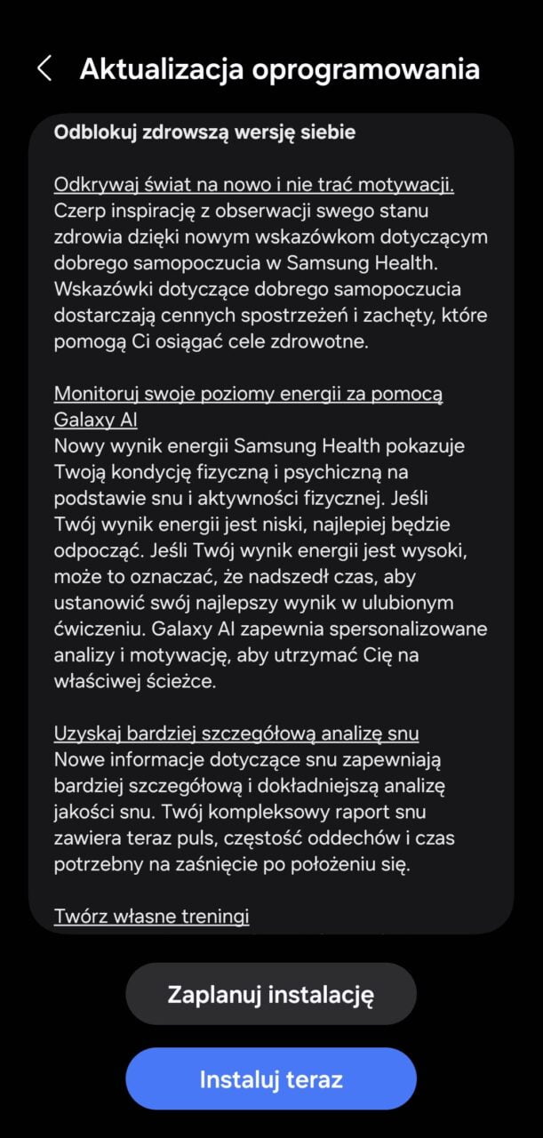 aktualizacja one ui 6.1.1 na galaxy s24 ultra