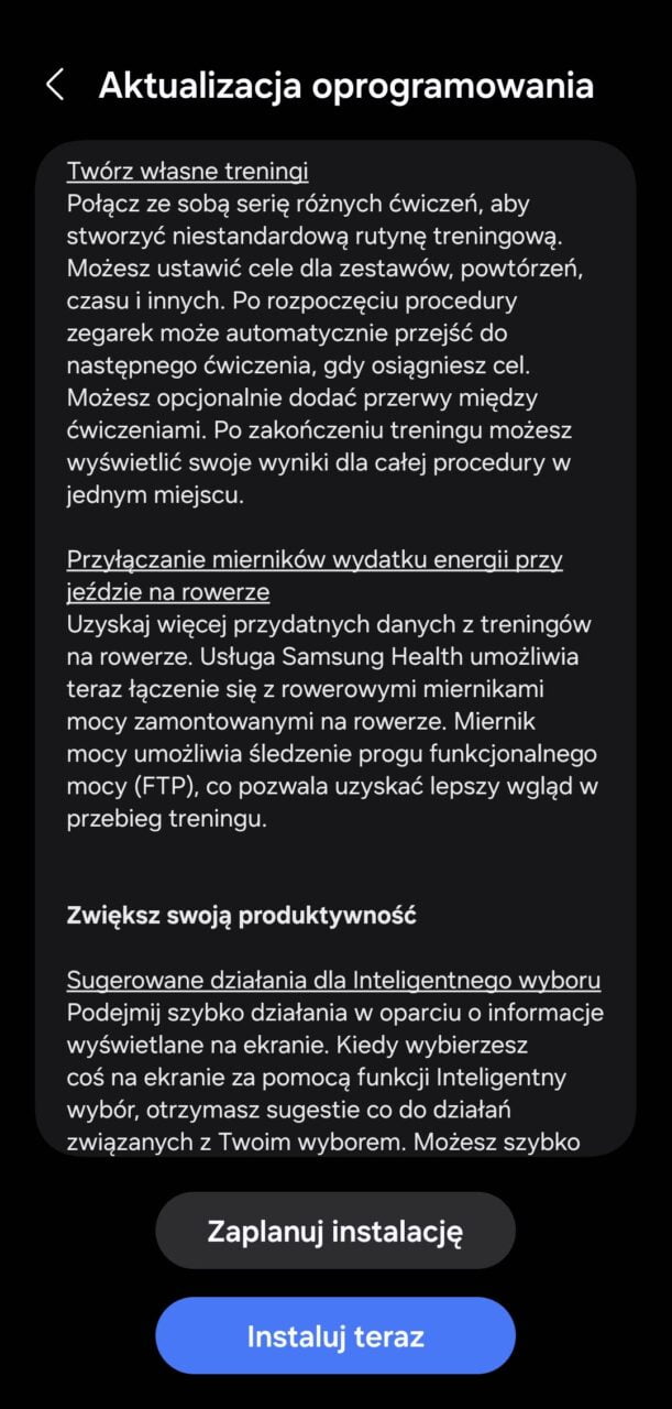 aktualizacja one ui 6.1.1 na galaxy s24 ultra