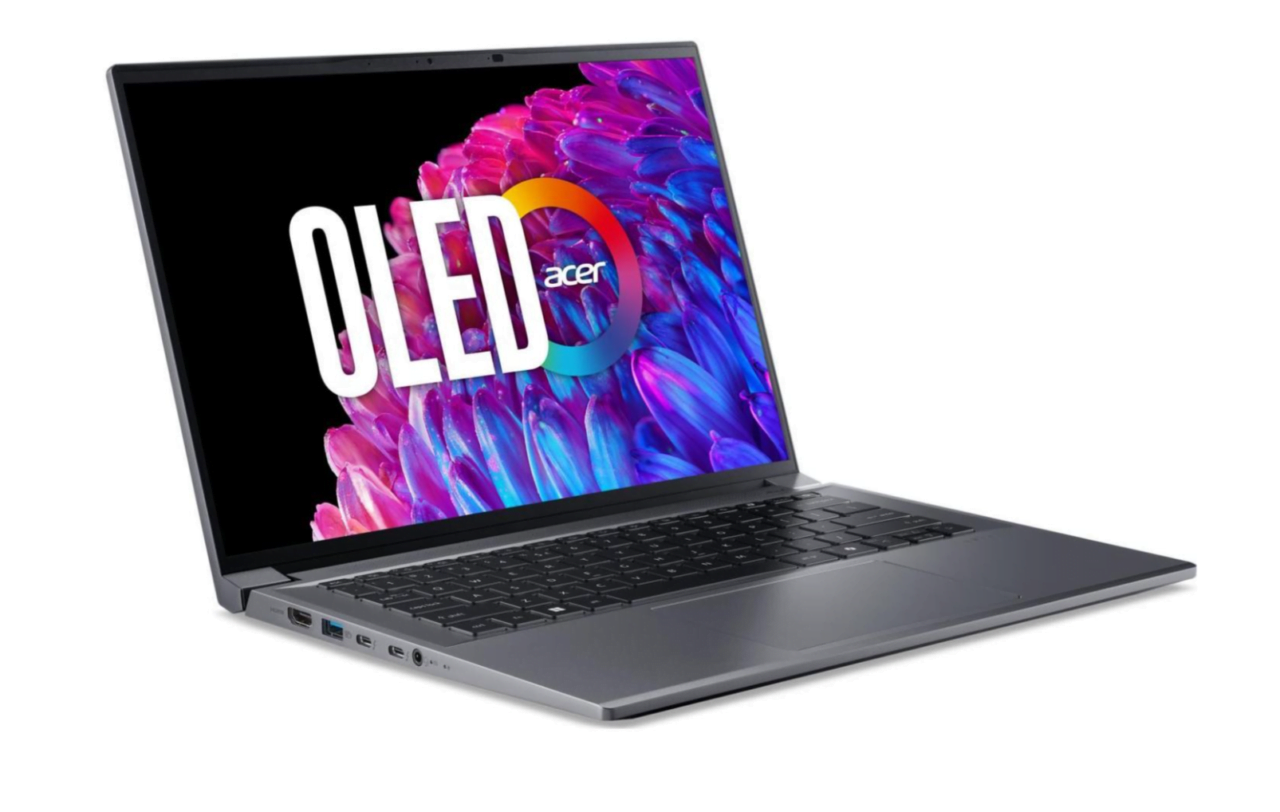 Laptop Acer z wyświetlaczem OLED.