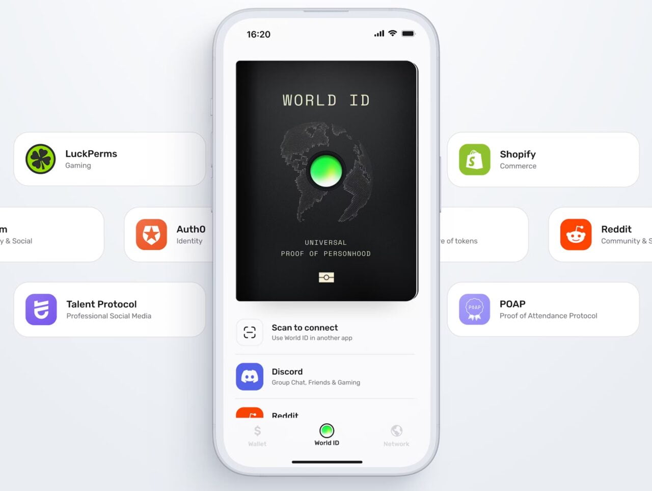 world ID grafika wirtualny paszport na smartfonie