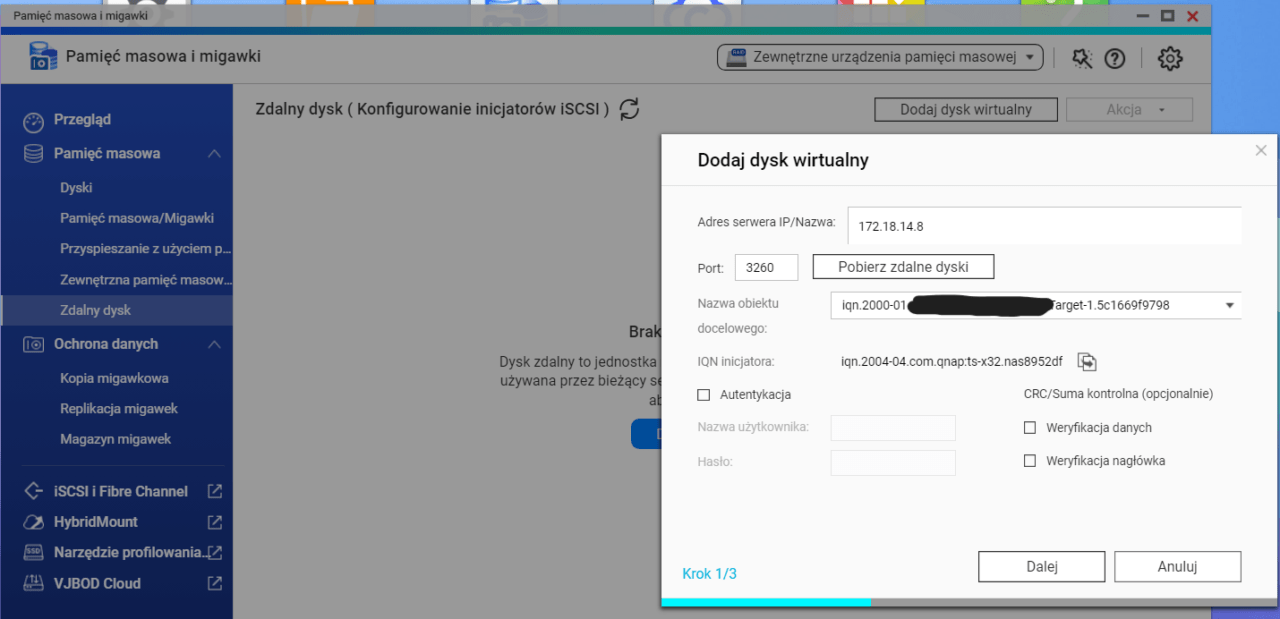 QNAP TS-432X iscsi