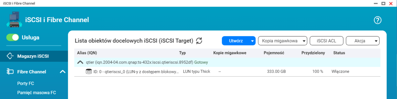 QNAP TS-432X iscsi