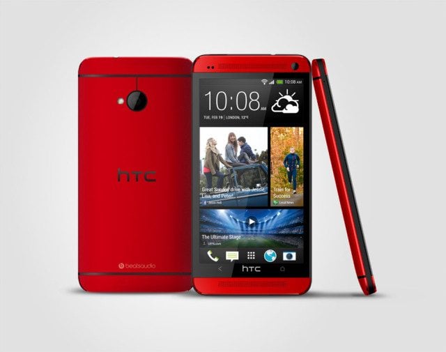red-htc-one