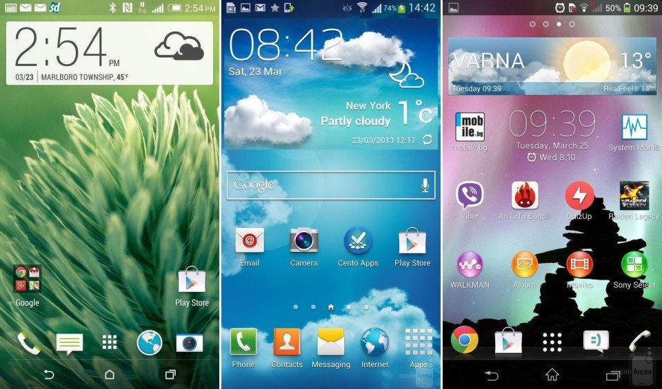 HTC-Sense-6-left-vs-Samsung-TouchWiz-middle-vs-Sony-Xperia-right---UI-Comparison