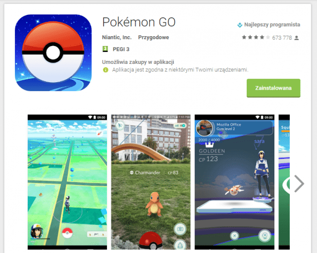 Pokemon GO już jest oficjalnie w Sklepie Play