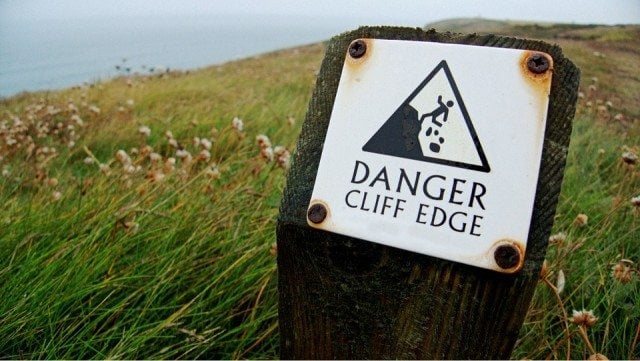 danger cliff edge