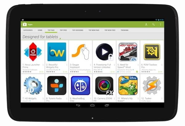 google play store tablety