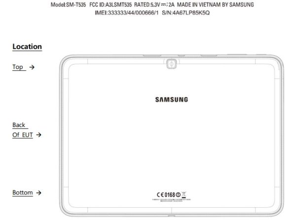 Samsung Galaxy Tab 4 10,1 FCC