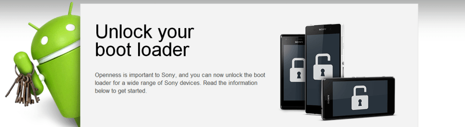 sony bootloader unlock