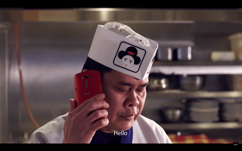 asus zenfone 2 laser selfie sushi reklama