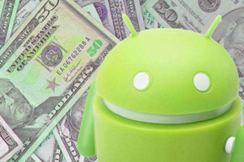android logo google zarobek pieniadz