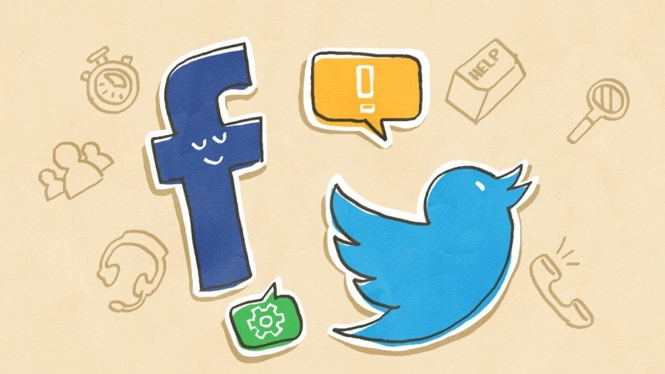 facebook twitter logo