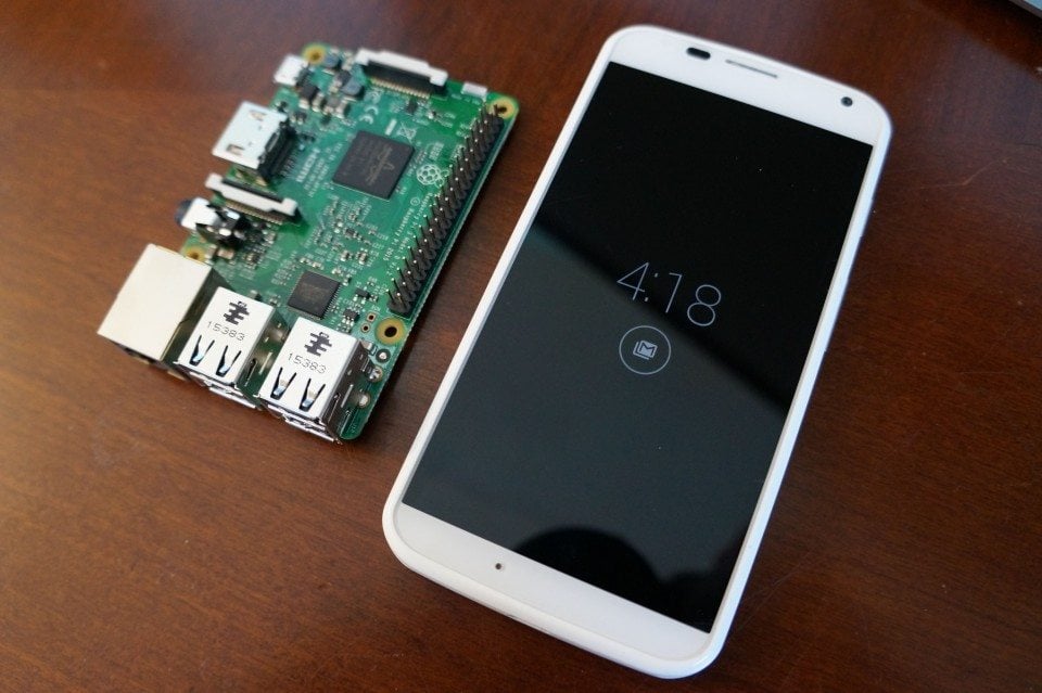 rapsberry pi 3 motorola android