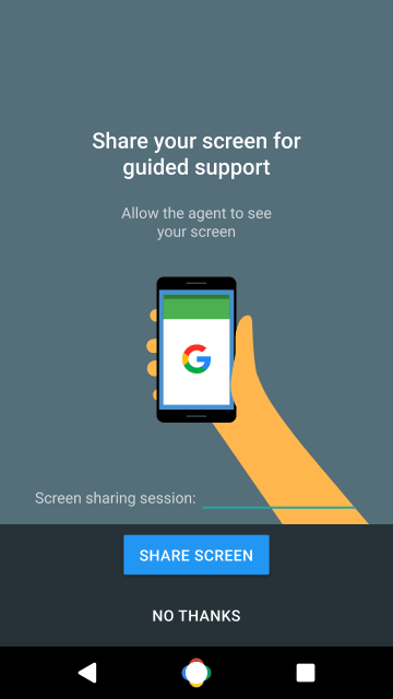 google support dzielenie ekranem pomoc zdalna