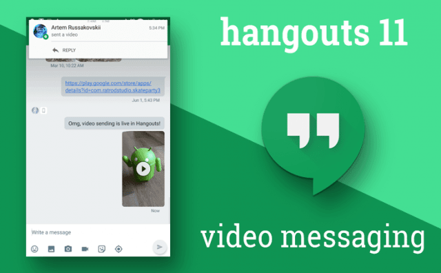 google hangouts 11 aktualizacja pobierz wideo filmy