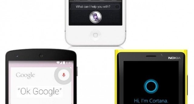 Cortana Siri Google Now